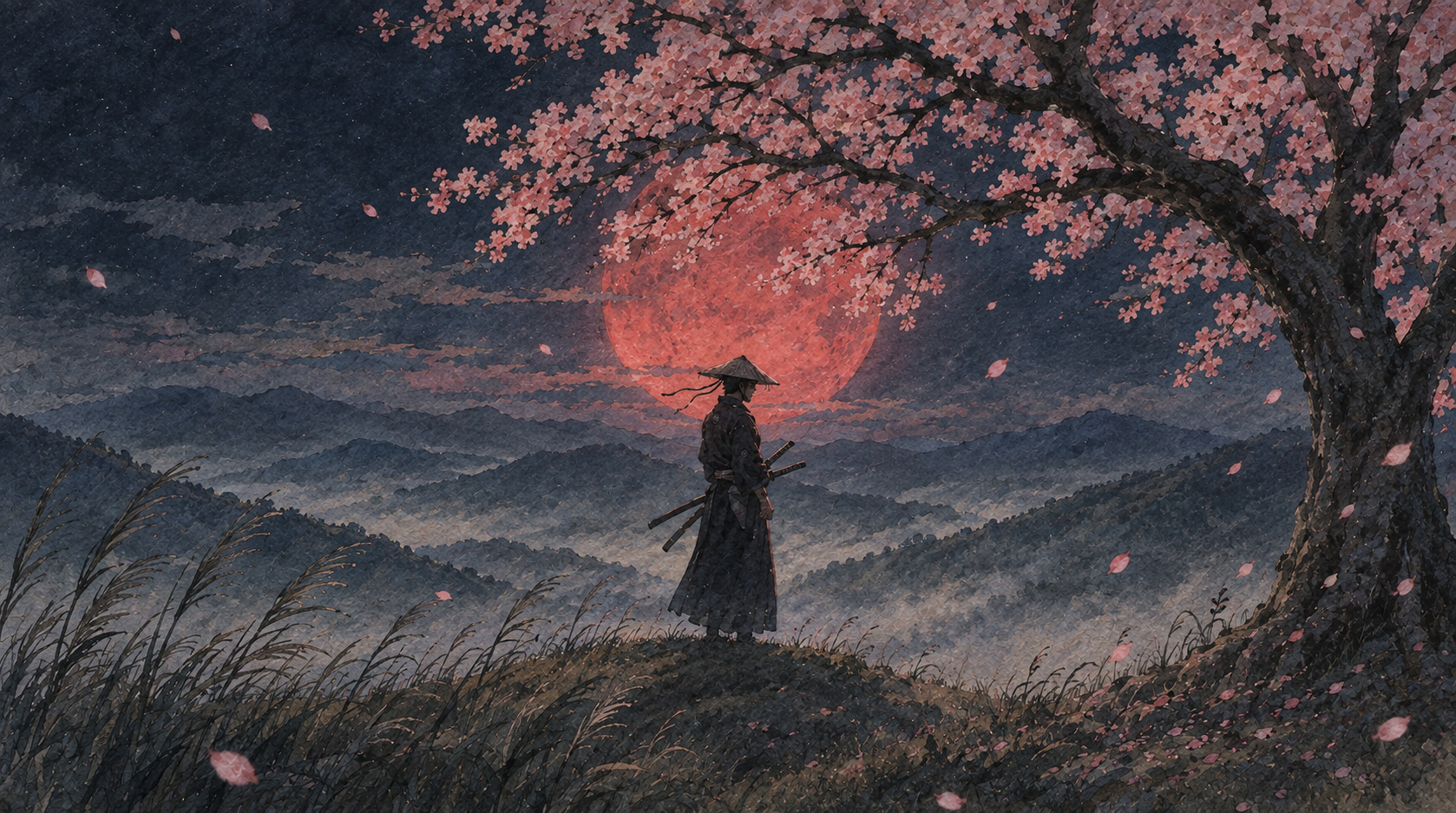 Hagane Softworks - Lofi Zen Samurai with Sakura Tree